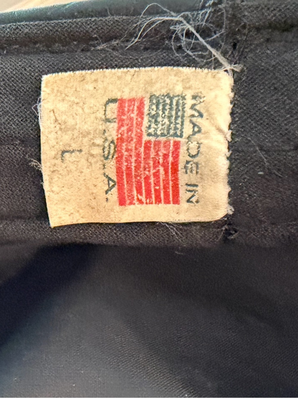 Vintage 90s Leather Biker Captain Hat USA Eagle Chain Moto Rocker Y2K Americana - Picture 14 of 16